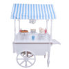 Dainty Decor Blue Stripe Dessert Cart Rental