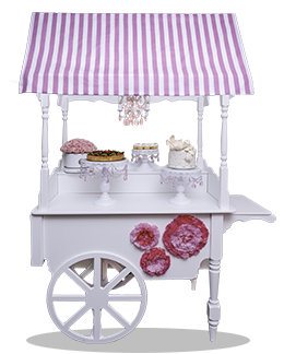 Dainty Decor Pink Stripe Cart Slider