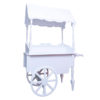 Dainty Decor White Dessert Cart Left